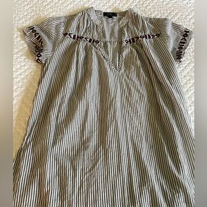 JCrew boho linen embroidered coverup size XS